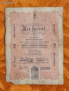 1848 -as 2 Forint Kossuth Szabadságharcos bankó !!! (L0561)