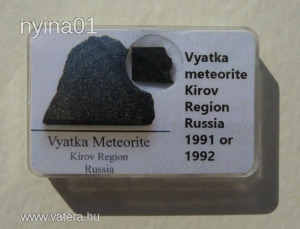 METEORIT Vyatka > Világ ritka meteoritjai > DÍSZDOBOZOS gyűjtemény > EXTRA RITKA METEORIT