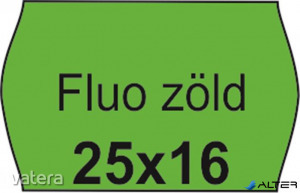Árazószalag, 25x16 FLUO zöld