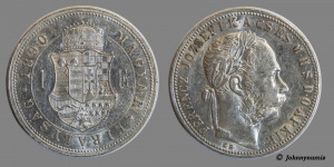 1 Forint 1890KB Fiumei címerrel