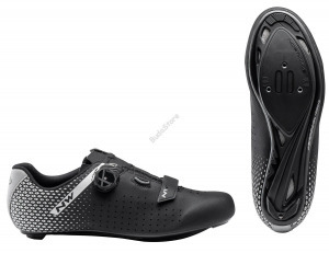 NORTHWAVE Cipő NW ROAD CORE PLUS 2 45,5 fekete/ezüst 80211012-17-455