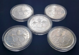 1992 Ezüst 200 Forint  Magyar Nemzeti Bank  UNC+