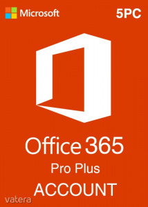 Microsoft Office 365 Professional (Pro) Plus fiók – 5 TB felhőtárhely, 5 eszközön használható!