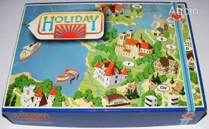 Holiday társasjáték - retró Novoplast játék, 1985. Utazás Európában, vakáció, nyaralás, szabadság.