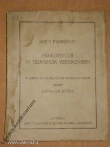 Ianus Pannonius: Panegyricus in Guarinum Veronesem
