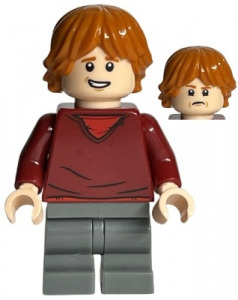 LEGO Harry Potter - Ron Weasley, Dark Red Sweater - ÚJ