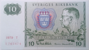 Svédország 10 korona 1979 UNC