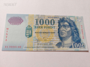 1998 MINTA 1000 forint UNC. DA140 alacsony sorszám