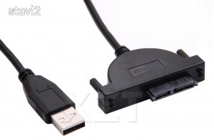 Laptop/notebook Sata DVD csatlkakozó átalakító USB-re, SATA 13 pin usb adapter