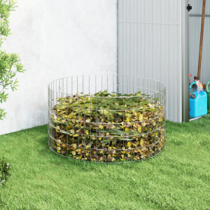 Horganyzott acél kerti komposztáló Ø100 x 50 cm