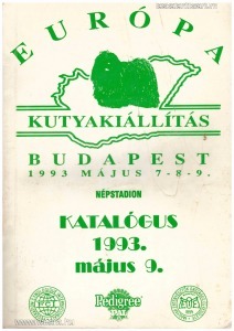 FCI Európa Kutyakiállítás katalógus 1993.