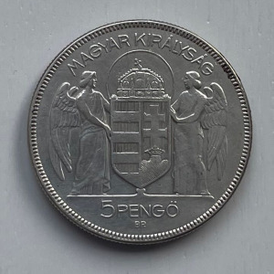 5 pengő - 1930 - Horthy - ezüst