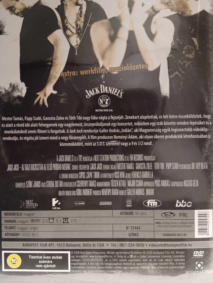 Jó állapotú DVD 194 Jack Jack - Az igazi rocksztár az első próbán meghal