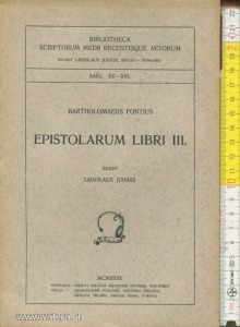 Bartholomaeus Fontius: Epistolarum Libri III.