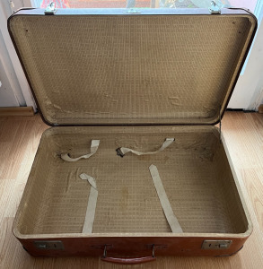 Kindelbrück Echt Vulkanfiber antik retro bőrönd koffer