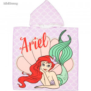 Disney Hercegnők Ariel strand törölköző poncsó 60x120 cm (Fast Dry)