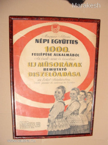 1959-es plakát  A Magyar Állami Népi Együttes 1000. fellépése RITKA DARAB!!!!