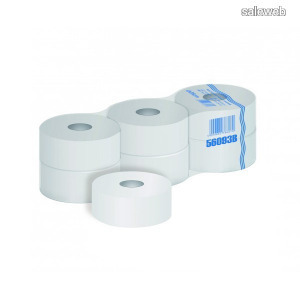 Toalettpapír fehér, újrahasznosított, 2 rétegű, 23 cm