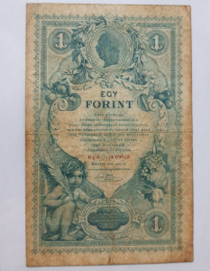 1888 1 Forint Gulden bankjegy HÁROM A MAGYAR IGAZSÁG