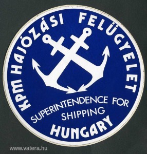 KPM Hajózási Felügyelet ragasztható emblémája, 1970  HN7