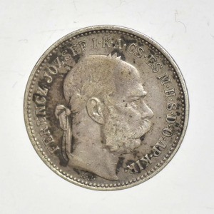 1892 KB  Ferenc József  ezüst 1 Korona   VF  -PR74