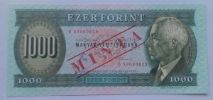1983 MINTA 1000 Forint, B betűjellel , UNC
