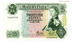 Mauritius 25 Rúpia Bankjegy 1967 P32b