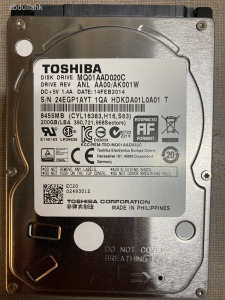 Toshiba HDD 200Gb Sata3 8MB 4200RPM MQ01AAD020C Automotive,Robotics, BMW/Mercedes Autós navigációba