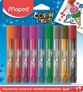 Csillámos ragasztó, MAPED Color'Peps, 9 különböző szín