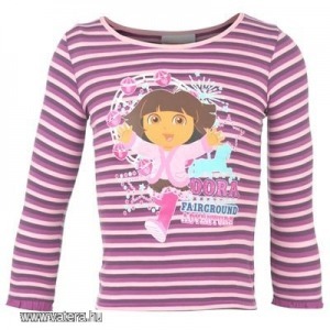 Dora lány hosszú ujjú póló ,új,csíkos,98-as (meghosszabbítva: 3089186588) - Vatera.hu Kép