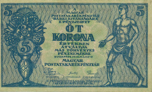 5 Korona 1919. 05.15. (024)  F. Más Törvényes pénznemekre
