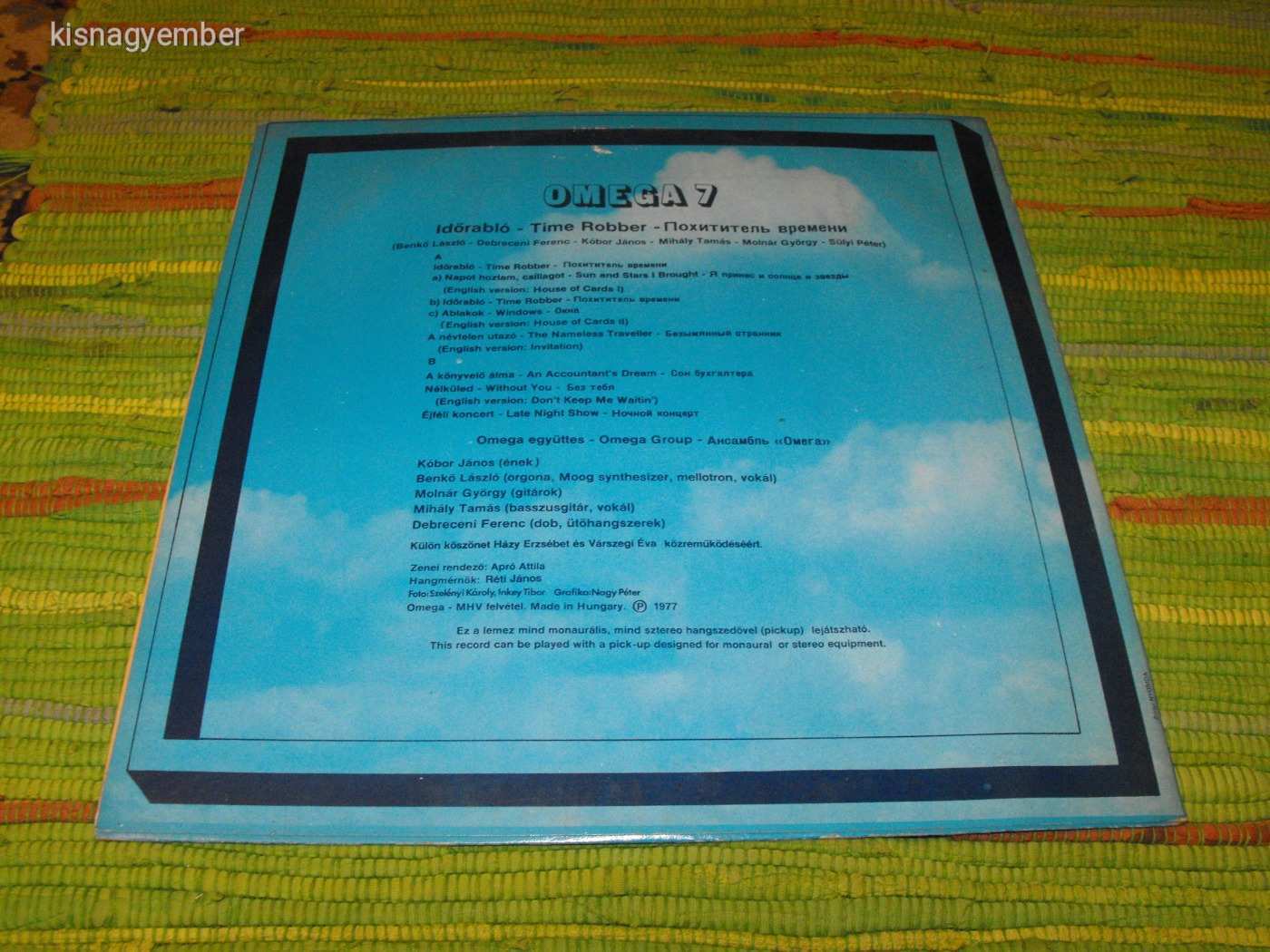 Omega Időrabló  Lp Bakelit lemez  Pepita 1977.