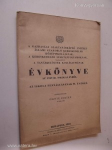 Gazdasági Szaktanárképző Intézet Évkönyve 1947/48. (*78)