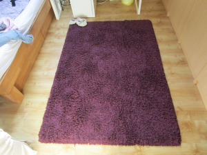 lila magas szőrű szőnyeg 120x170cm lud 1123