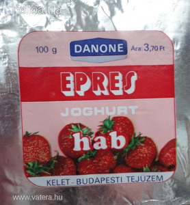 Danone epres joghurthab - Kelet-Budapesti Tejüzem, 100 gr, eredeti ár: 3,7Ft