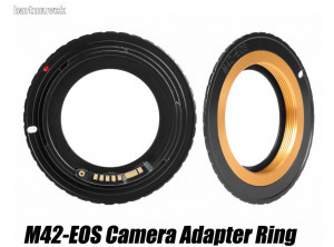 Canon EOS EF / EFS - M42 fém bajonett átalakító adapter + AF chip