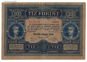 10 Forint/Gulden Bankjegy 1880