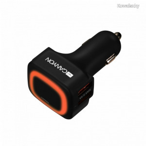 Canyon CNE-CCA05B Dual USB Car Charger Black
