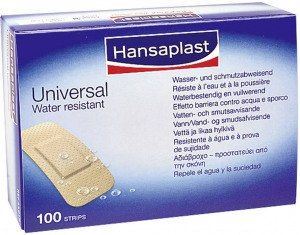 Hansaplast 1009270 A Hansaplast UNIVERSAL vízálló szalagok 3,0 x 7,2 cm 100 darab