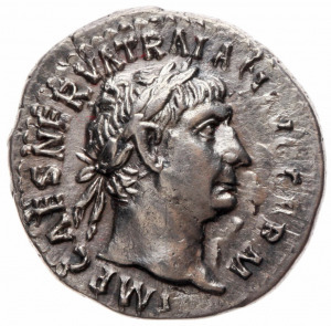 Traianus denár Róma PMTRP COSIIII PP RIC: 59 (Ag) 2,69g EF+ Extra állapot! Gyönyörű portré!