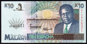Malawi 10 kwacha UNC 1995