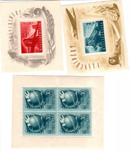 1946-1949 Postatiszta (**) blokk kiadások kiváló állapotban