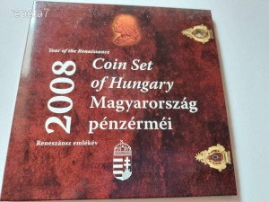 2008 Mátyás  forgalmi sor szín ezüst verettel nmá. UNC.csak 3000 db.