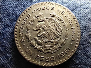 Mexikó Jose Morelos .100 ezüst 1 Pezó 1961 Mo (id81923)
