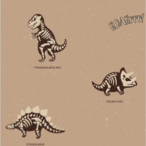 Dinoszauruszos csontvázas tapéta  | 50 cm x 250 cm