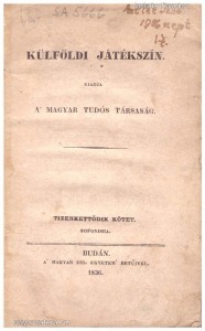 Külföldi játékszín 12. kötet - Sofonisba (1836.)