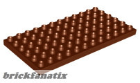 Lego Duplo, Plate 6 x 12, Reddish brown