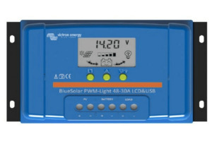 Victron Energy BlueSolar PWM-LCD&USB 48V-30A 48V 30A napelemes töltésvezérlő