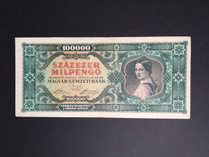 Magyarország 100000 Milpengő 1946 XF+