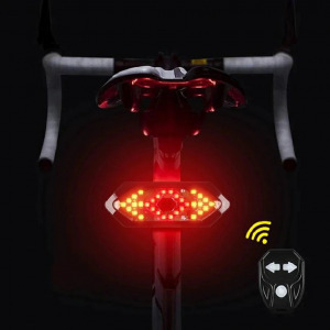 Kerékpár jelzőfény VEZETÉK NÉLKÜLI jelzőlámpa LED Hátsó lámpa bal jobb